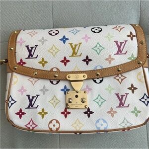 Louis Vuitton White Multicolor Monogram Shoulder Bag